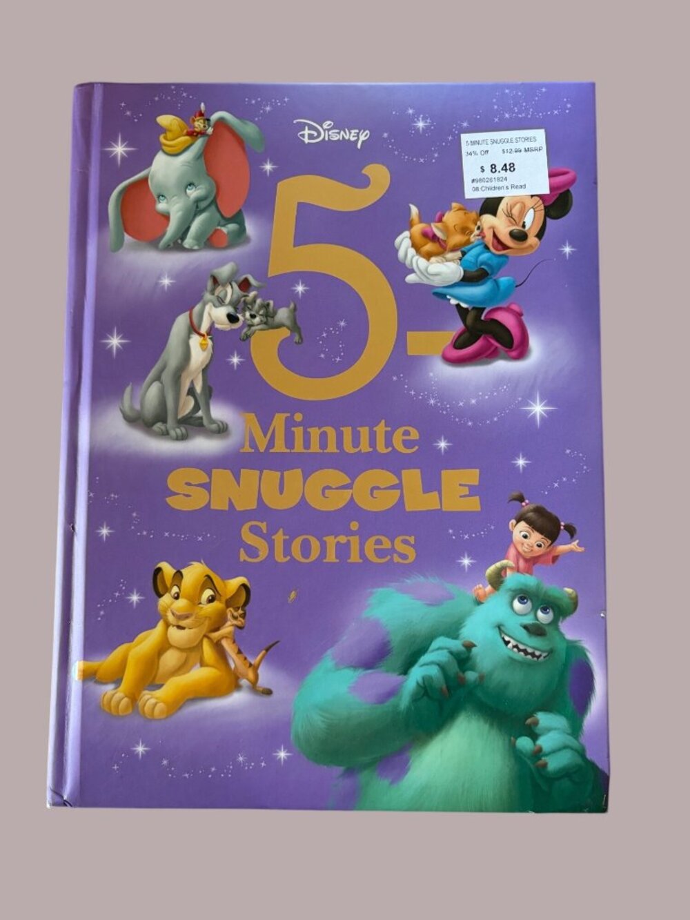 Disney 5-Minute Snuggle Stories Hardcover Book For Kids Ages 3+